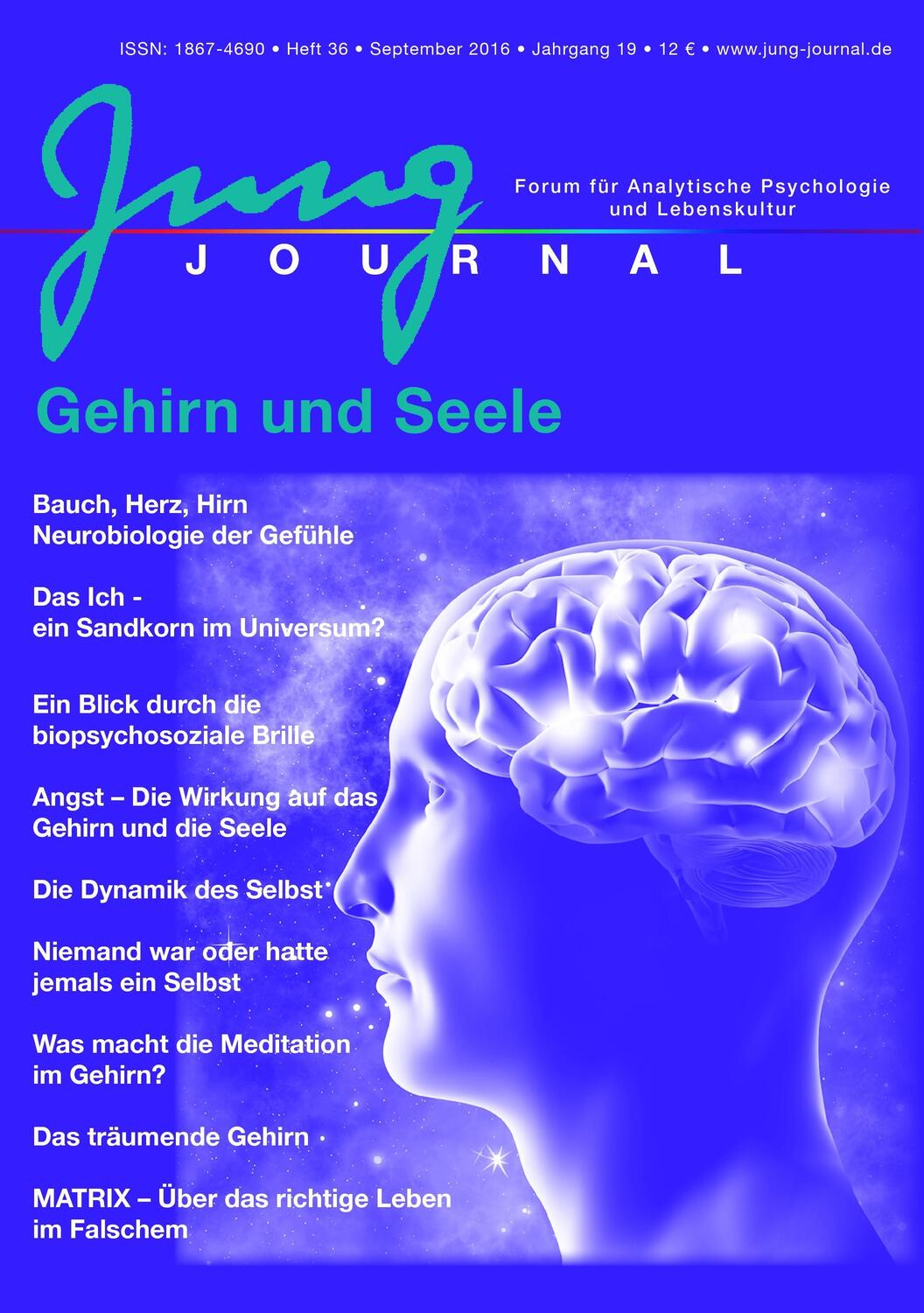 Cover: 9783939322368 | Jung Journal 36: Gehirn und Seele | Anette Müller (u. a.) | Buch