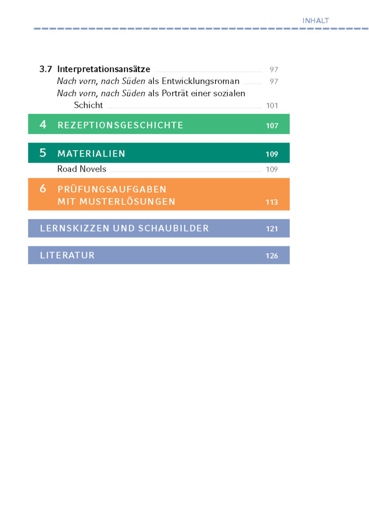 Bild: 9783804431492 | Nach vorn nach Süden von Sarah Jäger - Textanalyse und Interpretation