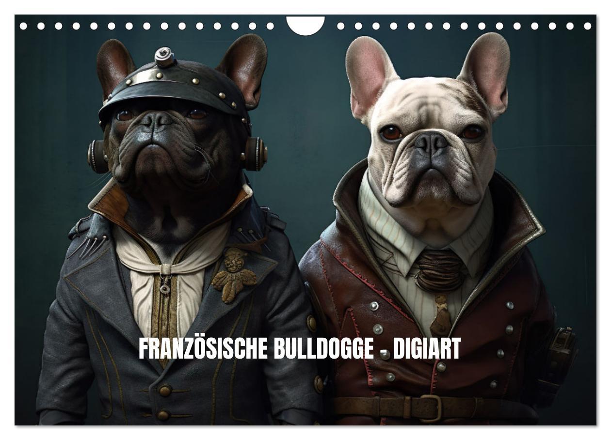 Cover: 9783383858086 | Französische Bulldogge KI Digiart (Wandkalender 2025 DIN A4 quer),...