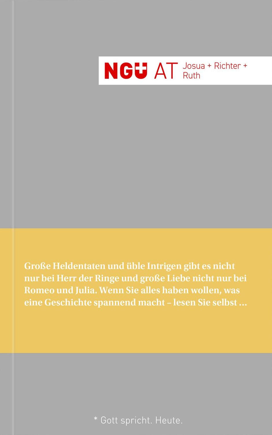 Cover: 9783438013187 | NGÜ. AT. Josua + Richter + Ruth | Neue Genfer Übersetzung | Buch