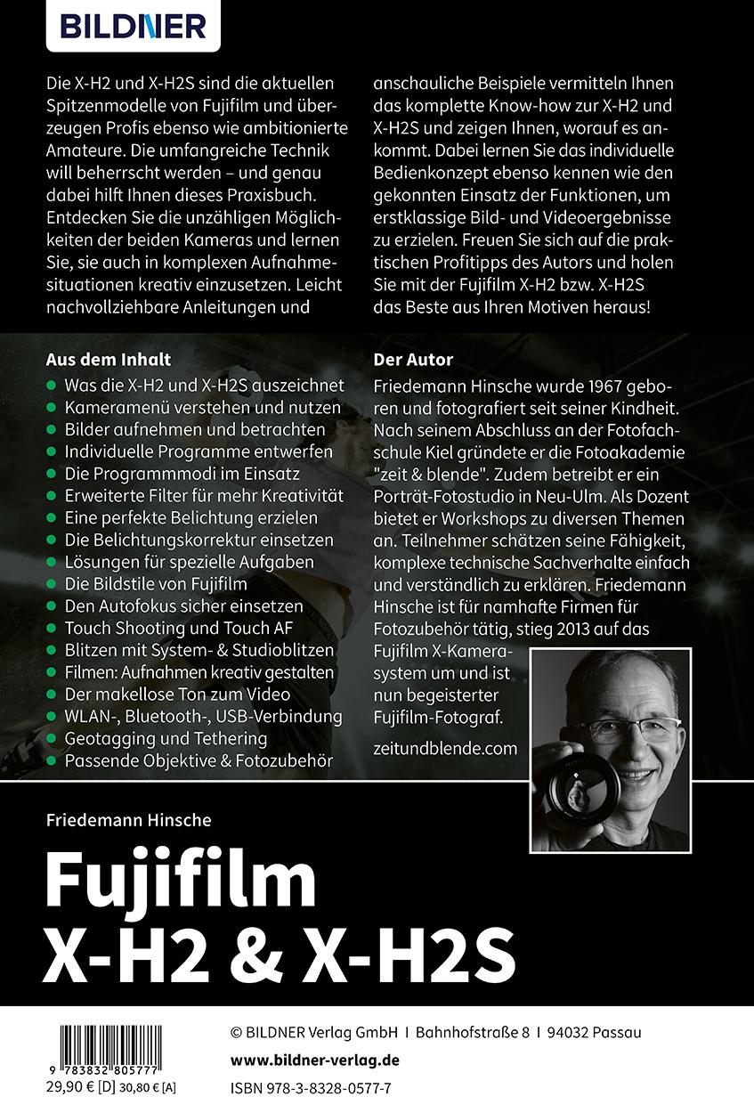 Rückseite: 9783832805777 | Fujifilm X-H2 und X-H2s | Das umfangreiche Praxisbuch zu Ihrer Kamera!