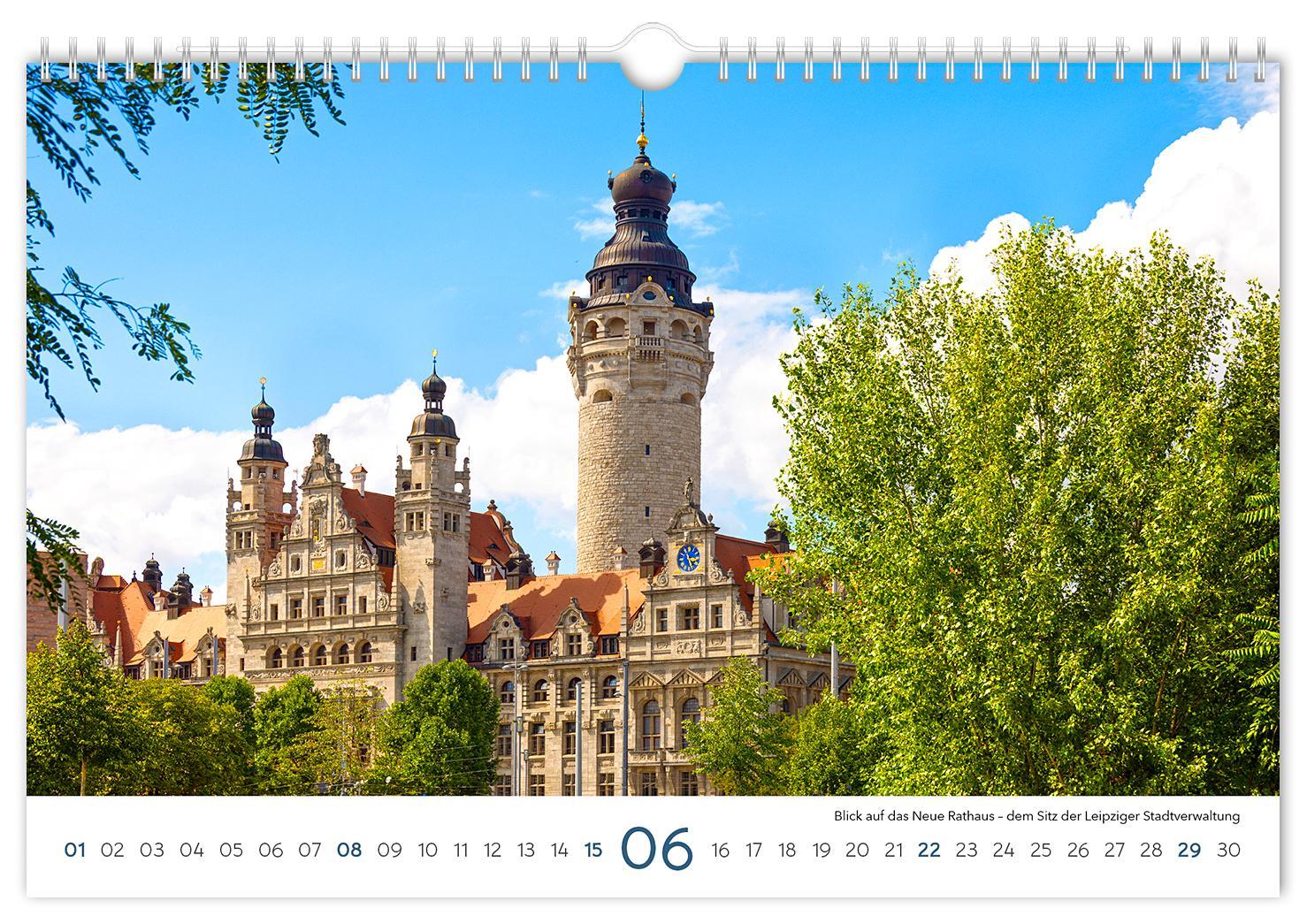 Bild: 9783910680685 | Kalender Leipzig 2025 | 30 x 20 cm weißes Kalendarium | Peter Schubert