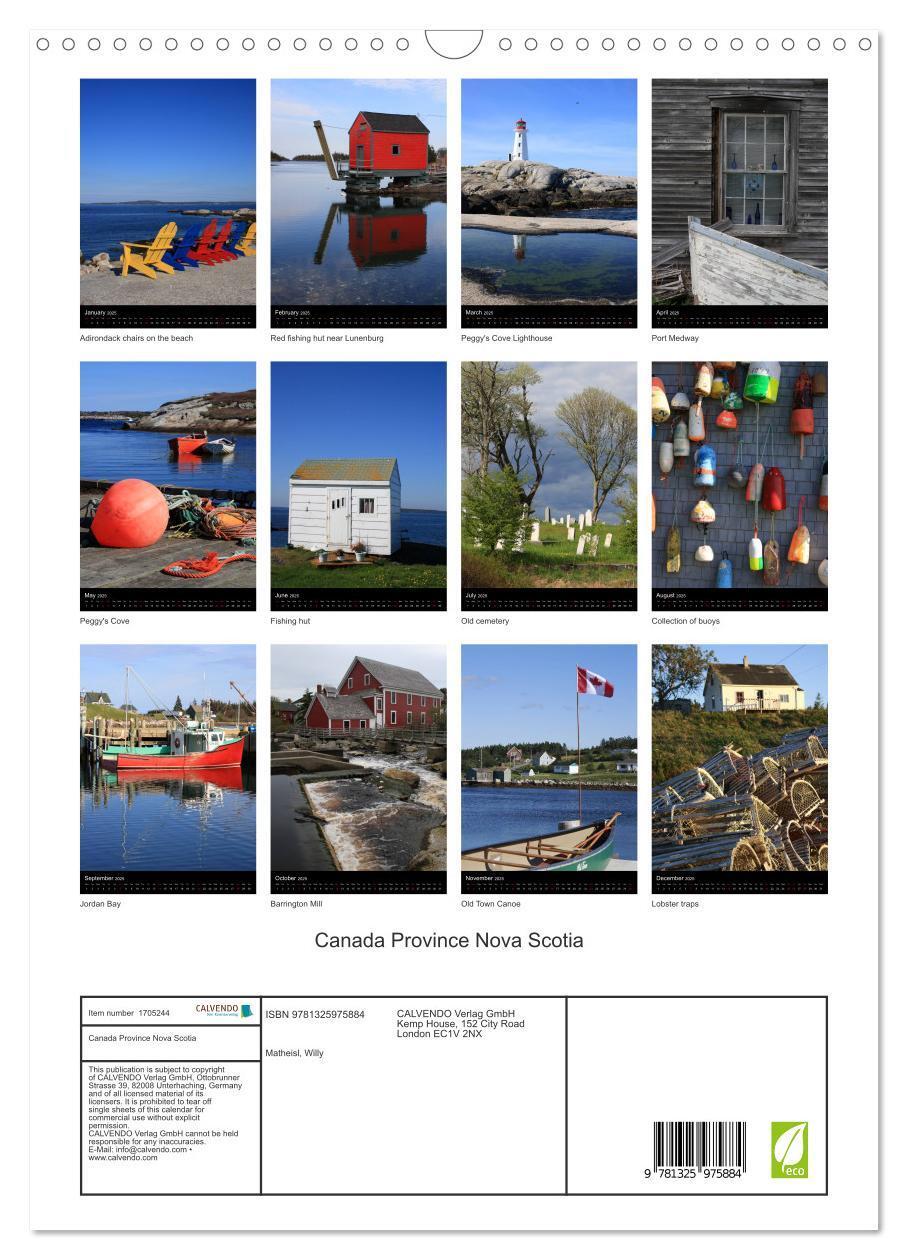 Bild: 9781325975884 | Canada Province Nova Scotia (Wall Calendar 2025 DIN A3 portrait),...