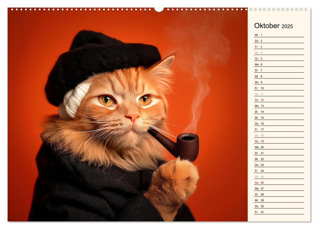 Bild: 9783457179857 | Katzen schaffen Kunst (Wandkalender 2025 DIN A2 quer), CALVENDO...