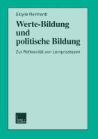 Cover: 9783810024831 | Werte-Bildung und politische Bildung | Sibylle Reinhardt | Taschenbuch