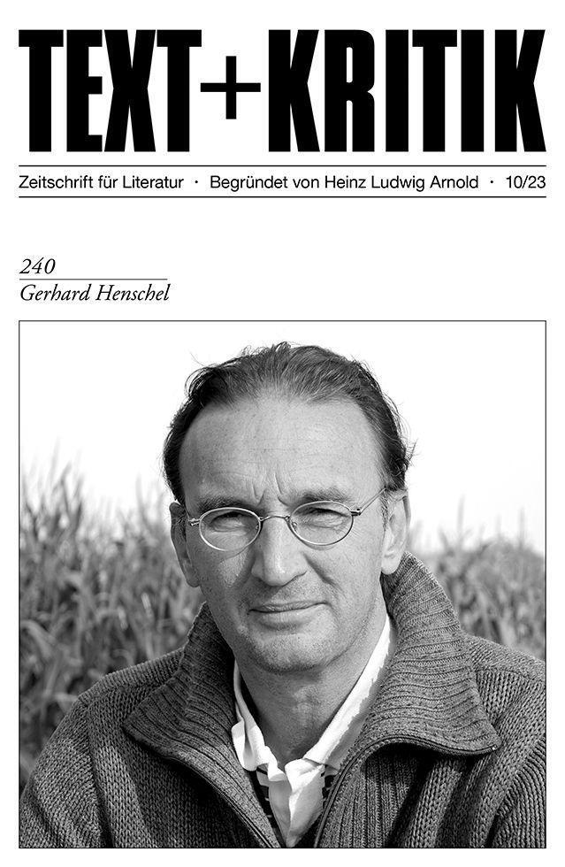 Cover: 9783967078688 | Gerhard Henschel | Taschenbuch | Text und Kritik | 100 S. | Deutsch