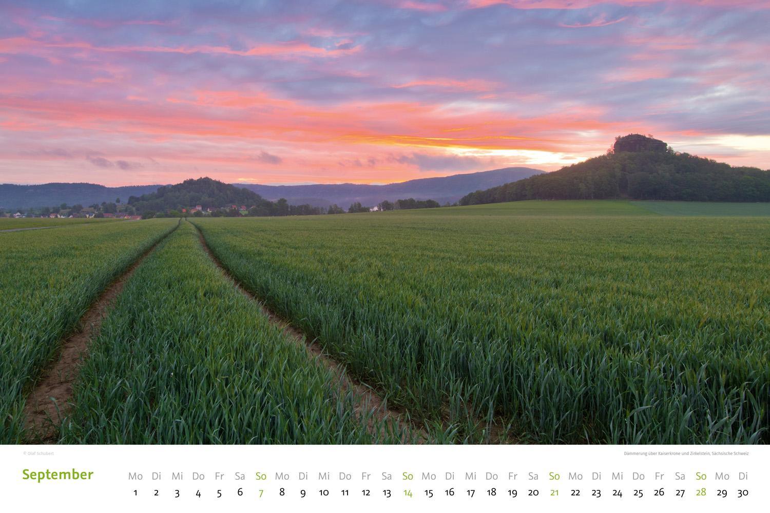 Bild: 9783938916520 | Kalender Sächsische &amp; Böhmische Schweiz 2025 | Wandkalender 45 x 30 cm