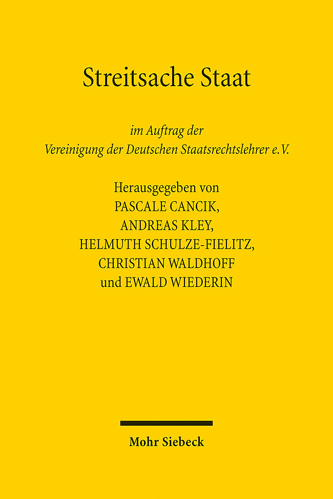 Cover: 9783161609886 | Streitsache Staat | Cancik | Buch | XII | Deutsch | 2022