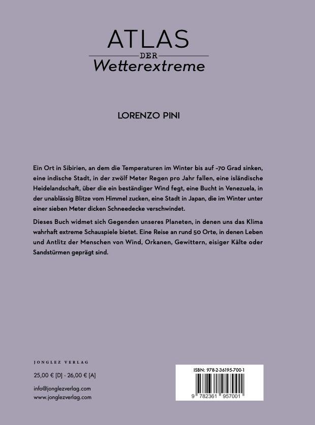 Rückseite: 9782361957001 | Atlas der Wetterextreme | Lorenzo Pini | Buch | Jonglez - ATLAS Reihe