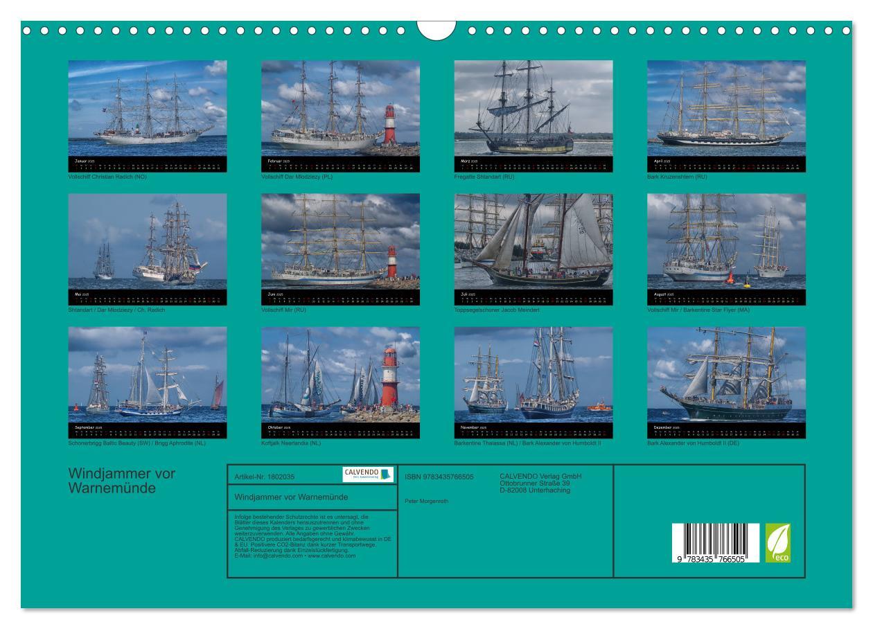 Bild: 9783435766505 | Windjammer vor Warnemünde (Wandkalender 2025 DIN A3 quer), CALVENDO...