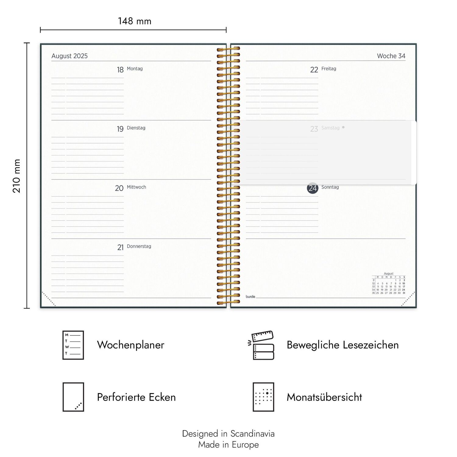 Bild: 7340188003336 | Burde Organizer &amp; Notes Schülerkalender 2024/2025 | Buch | Deutsch