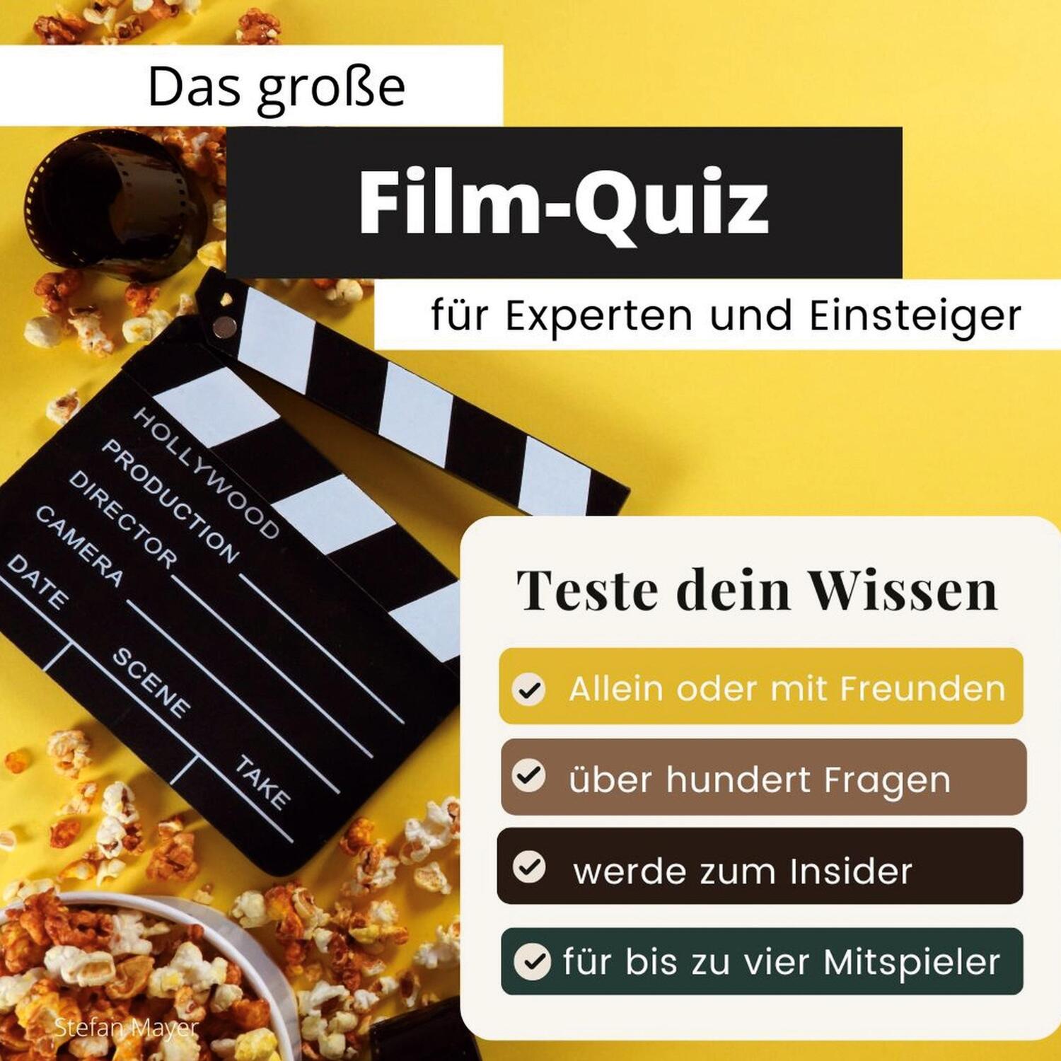 Cover: 9783750524712 | Das große Film-Quiz für Experten und Einsteiger | Teste dein Wissen