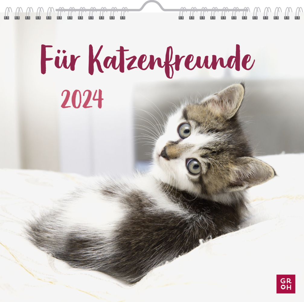 Cover: 4036442010587 | Wandkalender 2024: Für Katzenfreunde | Groh Verlag | Kalender | 12 S.