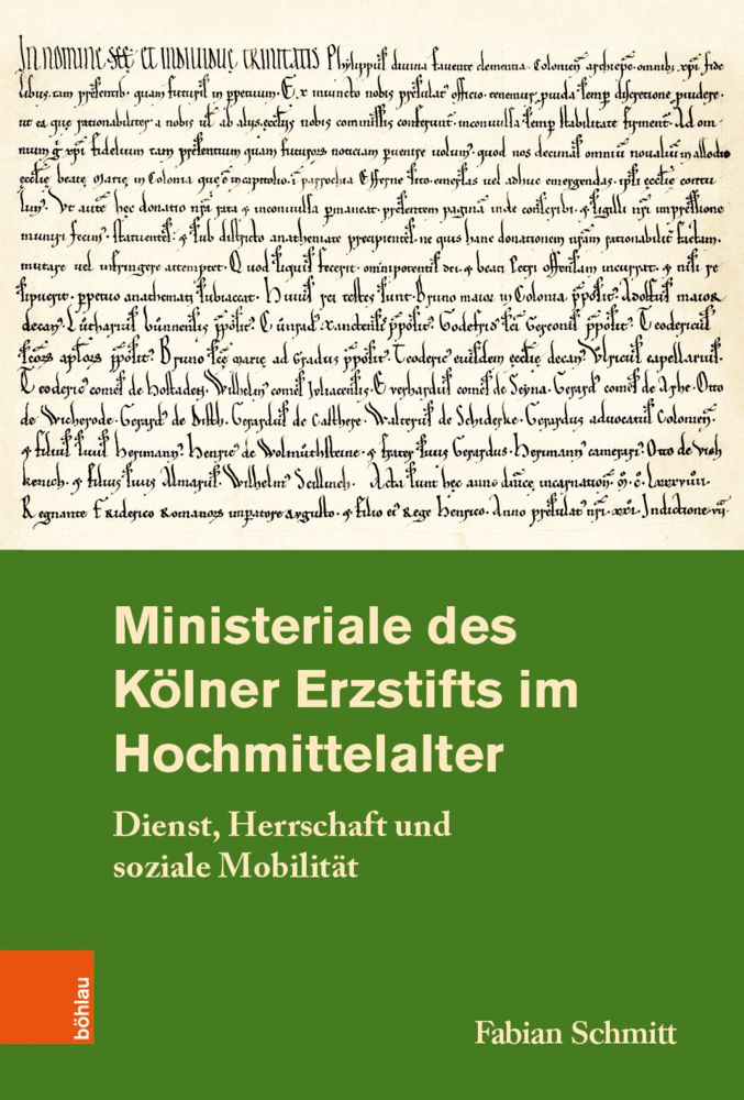 Cover: 9783412523725 | Ministeriale des Kölner Erzstifts im Hochmittelalter | Fabian Schmitt