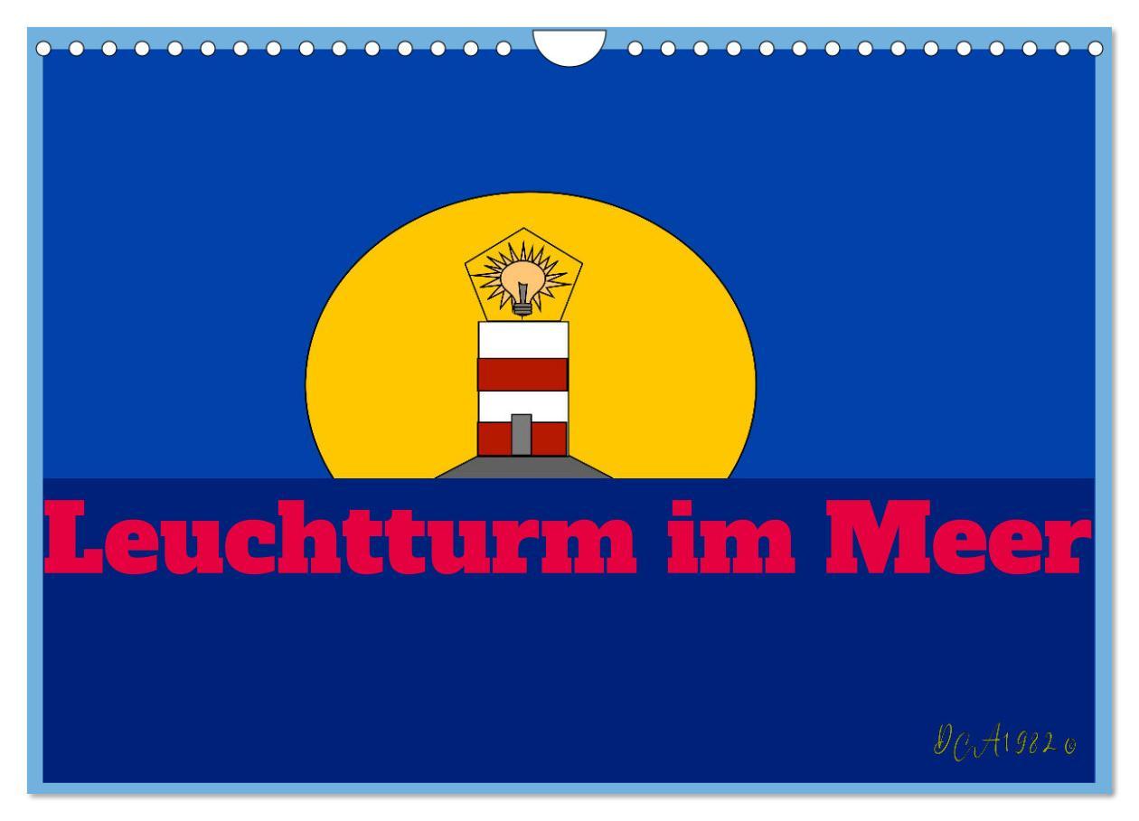 Cover: 9783383853197 | Leuchtturm im Meer (Wandkalender 2025 DIN A4 quer), CALVENDO...