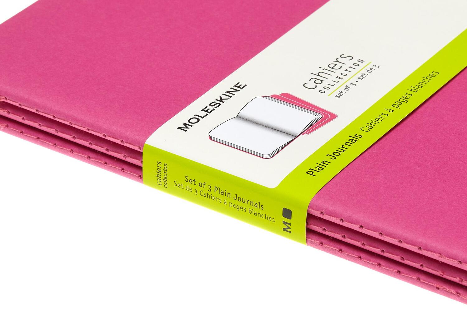 Bild: 8058647629681 | Moleskine Cahier Large/A5, 3er Set, Blanko, Kinetisches Pink | 2019