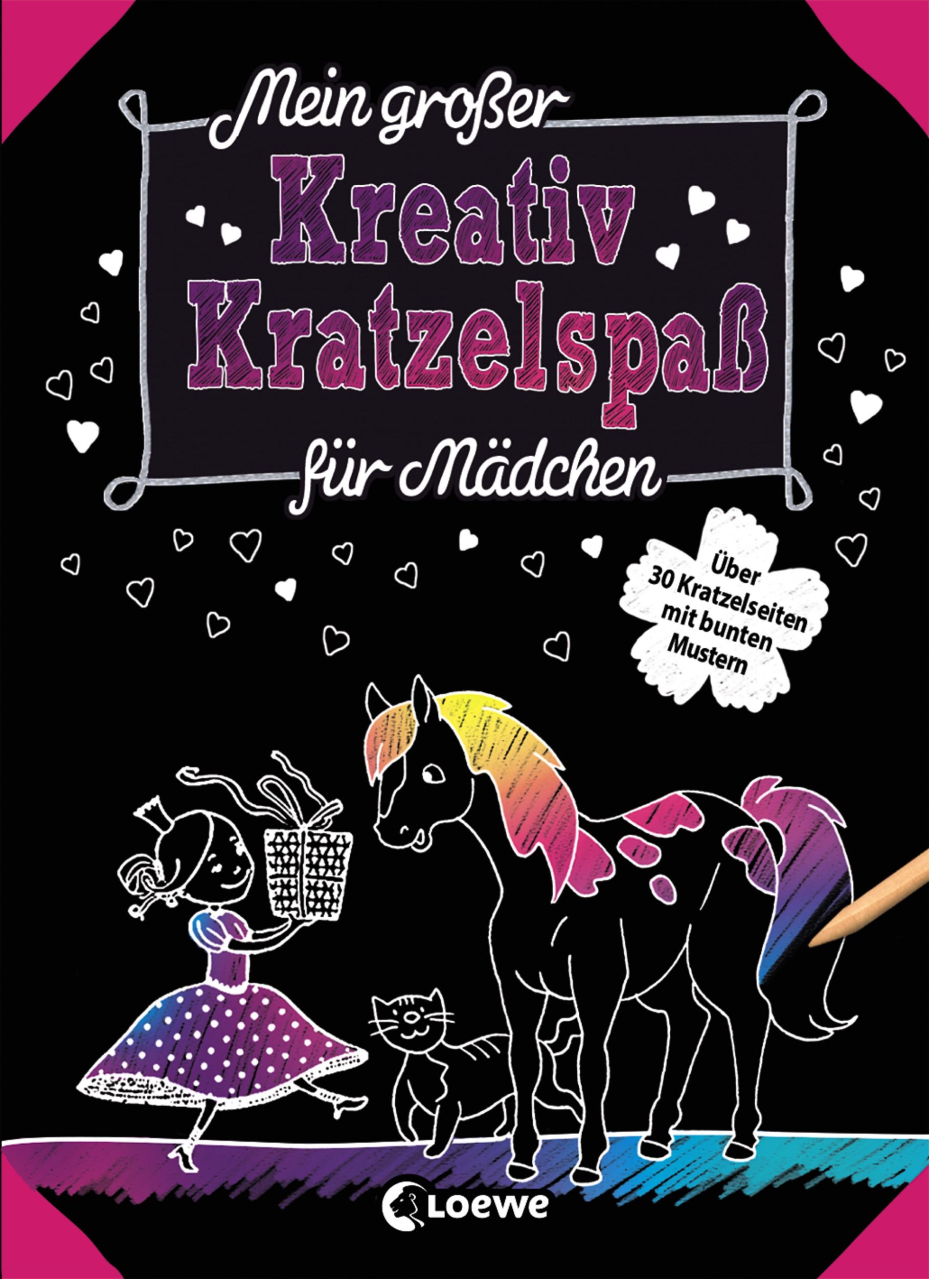 Cover: 9783743200692 | Mein großer Kreativ-Kratzelspaß: Für Mädchen | Loewe Kratzel-Welt