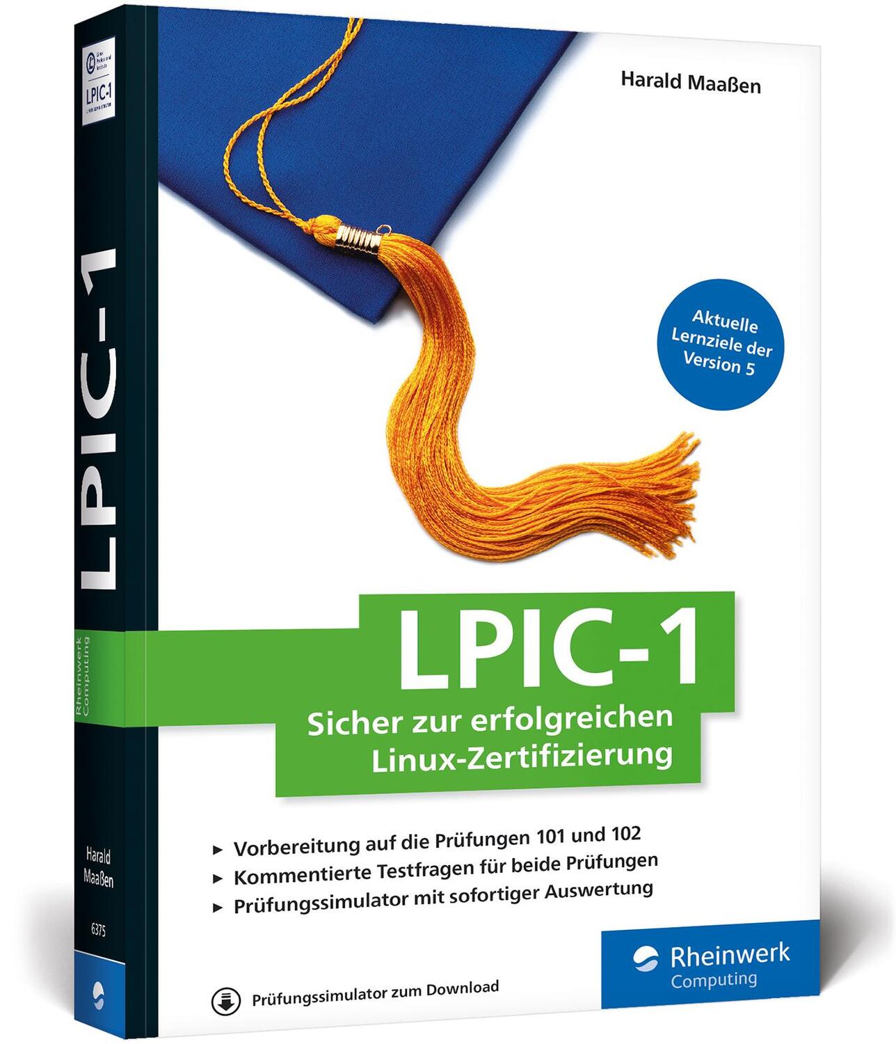 Cover: 9783836263757 | LPIC-1 | Harald Maaßen | Taschenbuch | Rheinwerk Computing | 548 S.
