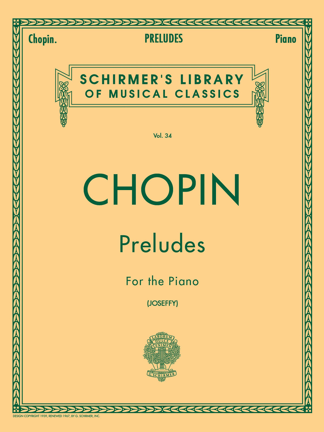 Cover: 73999522501 | Preludes | Piano Collection | Buch | 1986 | G. Schirmer