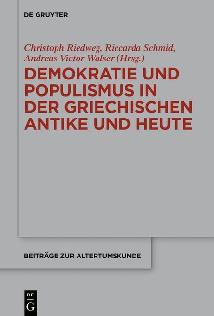 Cover: 9783111323558 | Demokratie und Populismus in der griechischen Antike und heute | Buch