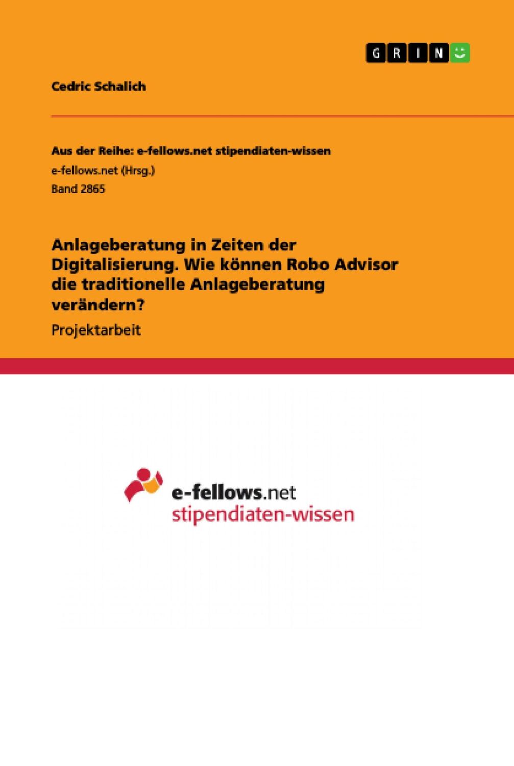 Cover: 9783668838499 | Anlageberatung in Zeiten der Digitalisierung. Wie können Robo...