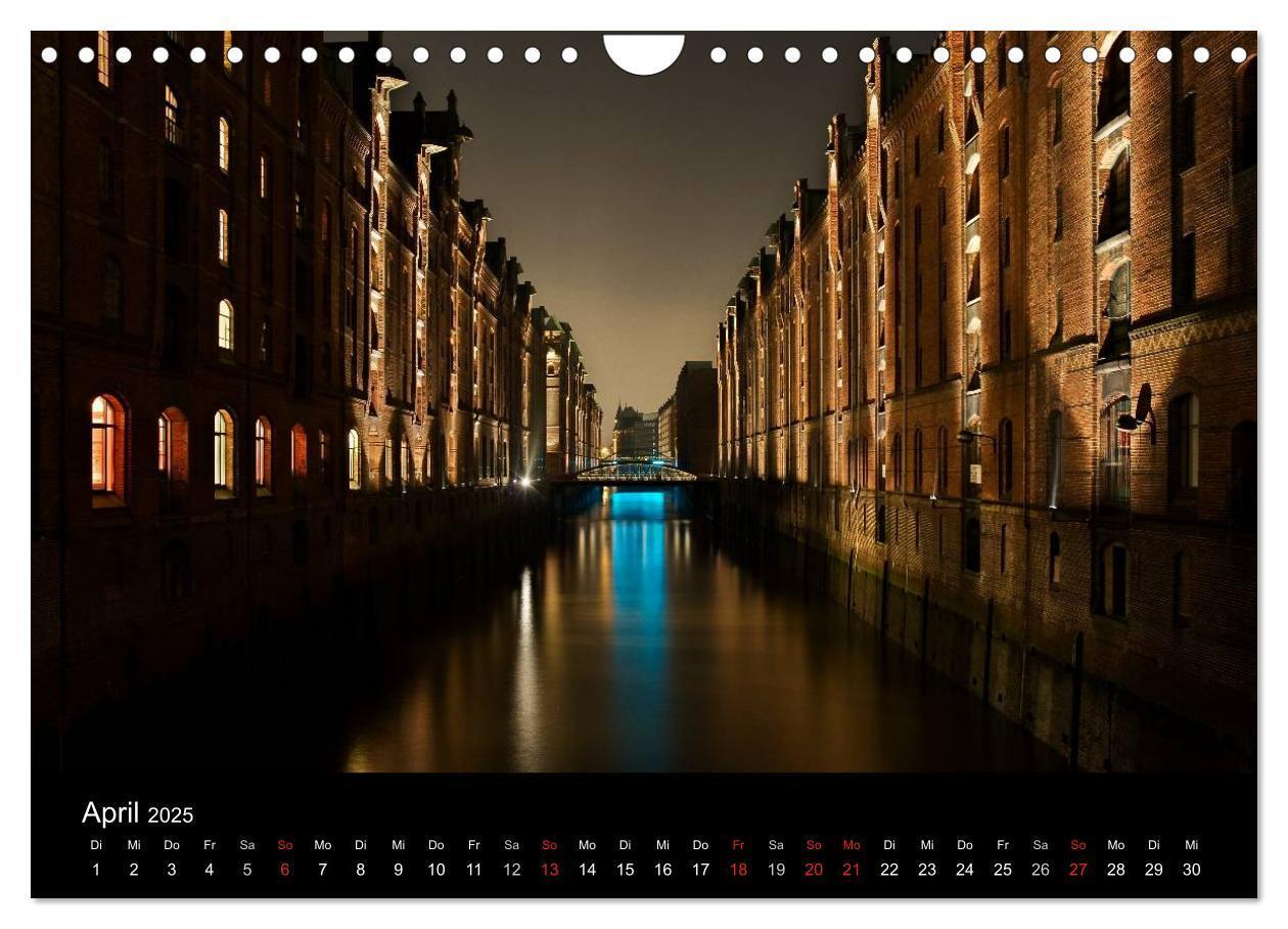 Bild: 9783435553518 | Hamburgs Nächte (Wandkalender 2025 DIN A4 quer), CALVENDO...