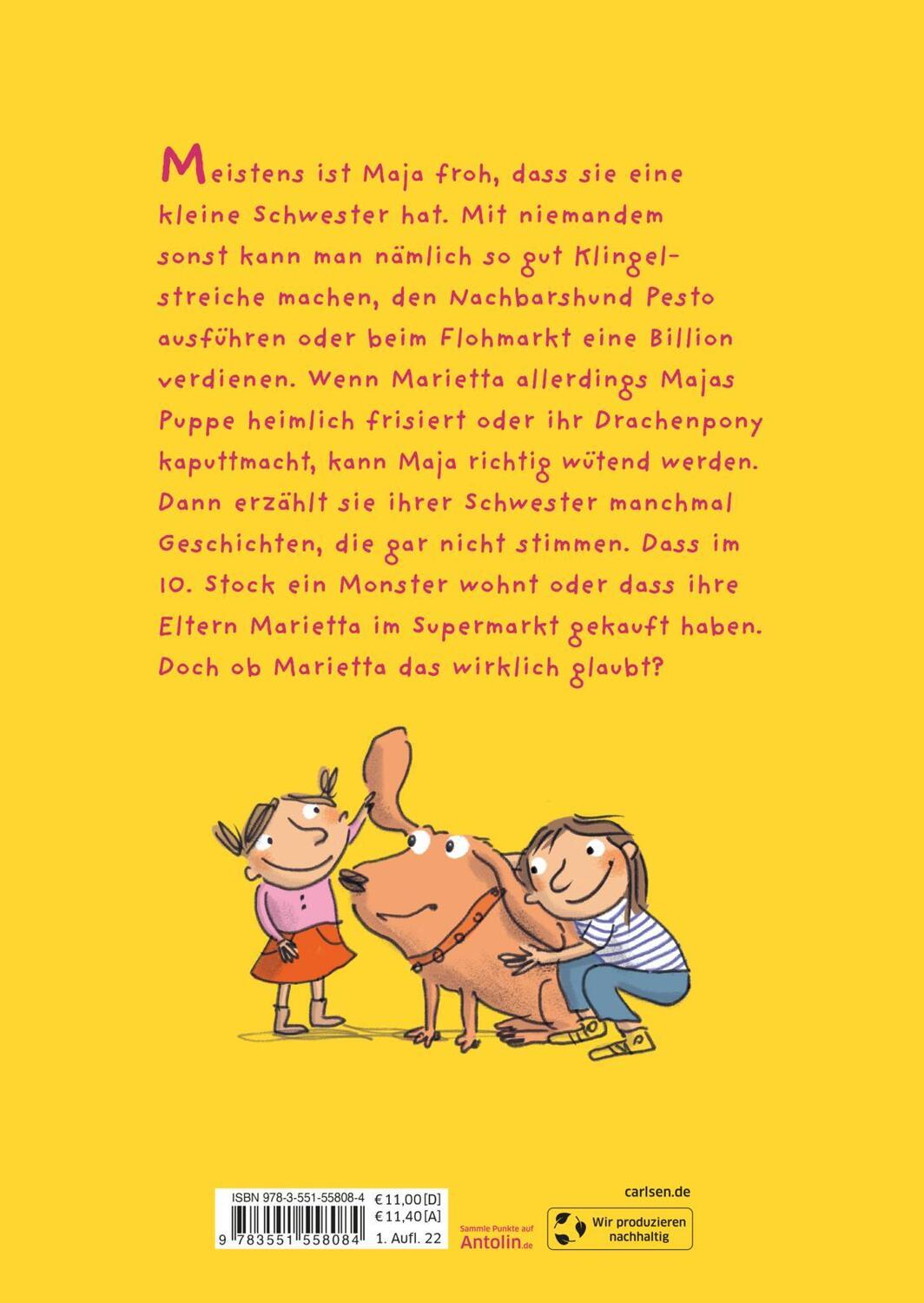 Rückseite: 9783551558084 | Maja und Marietta aus dem großen, bunten Haus | Anna Lott | Buch