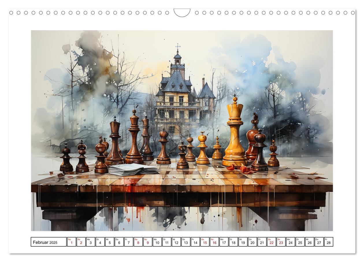 Bild: 9783383877377 | Schach Matt (Wandkalender 2025 DIN A3 quer), CALVENDO Monatskalender