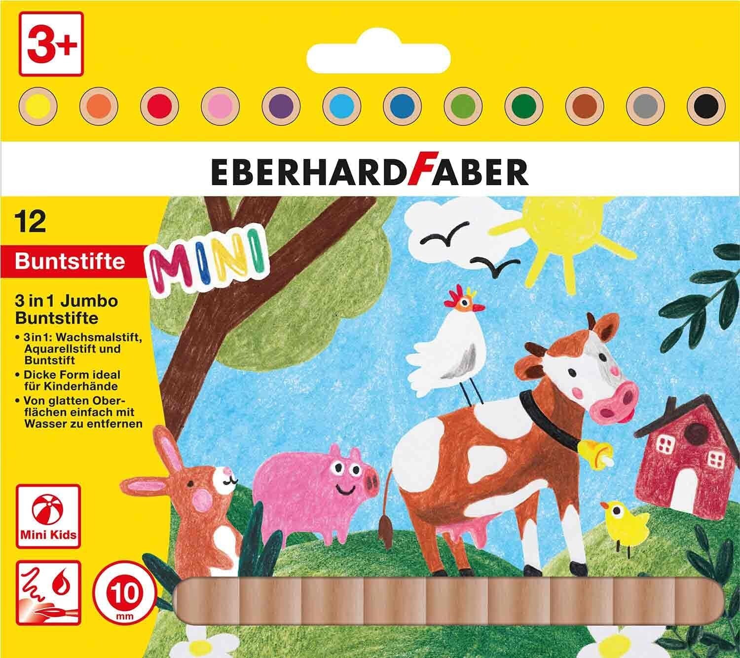 Cover: 4087205189125 | Eberhard Faber Buntstifte Mini Maxi 3in1 Jumbo 12er Set | 518905