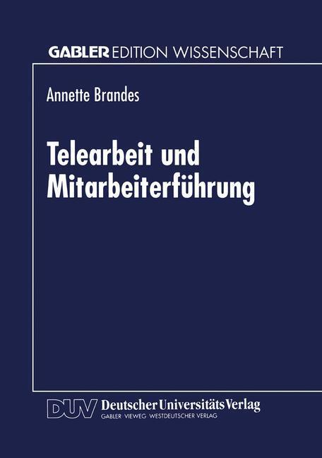 Cover: 9783824469420 | Telearbeit und Mitarbeiterführung | Annette Brandes | Taschenbuch