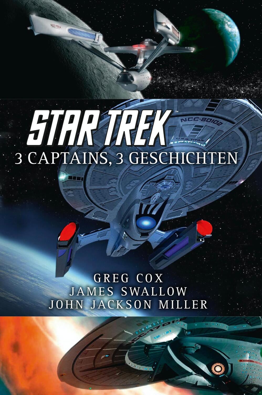 Cover: 9783959813846 | Star Trek - 3 Captains, 3 Geschichten | Greg Cox (u. a.) | Taschenbuch