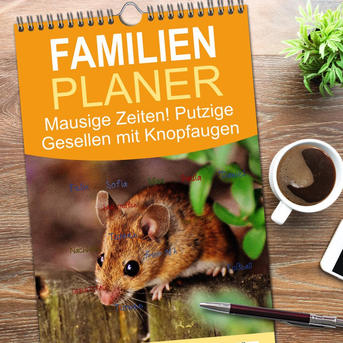 Bild: 9783457114988 | Familienplaner 2025 - Mausige Zeiten! Putzige Gesellen mit...