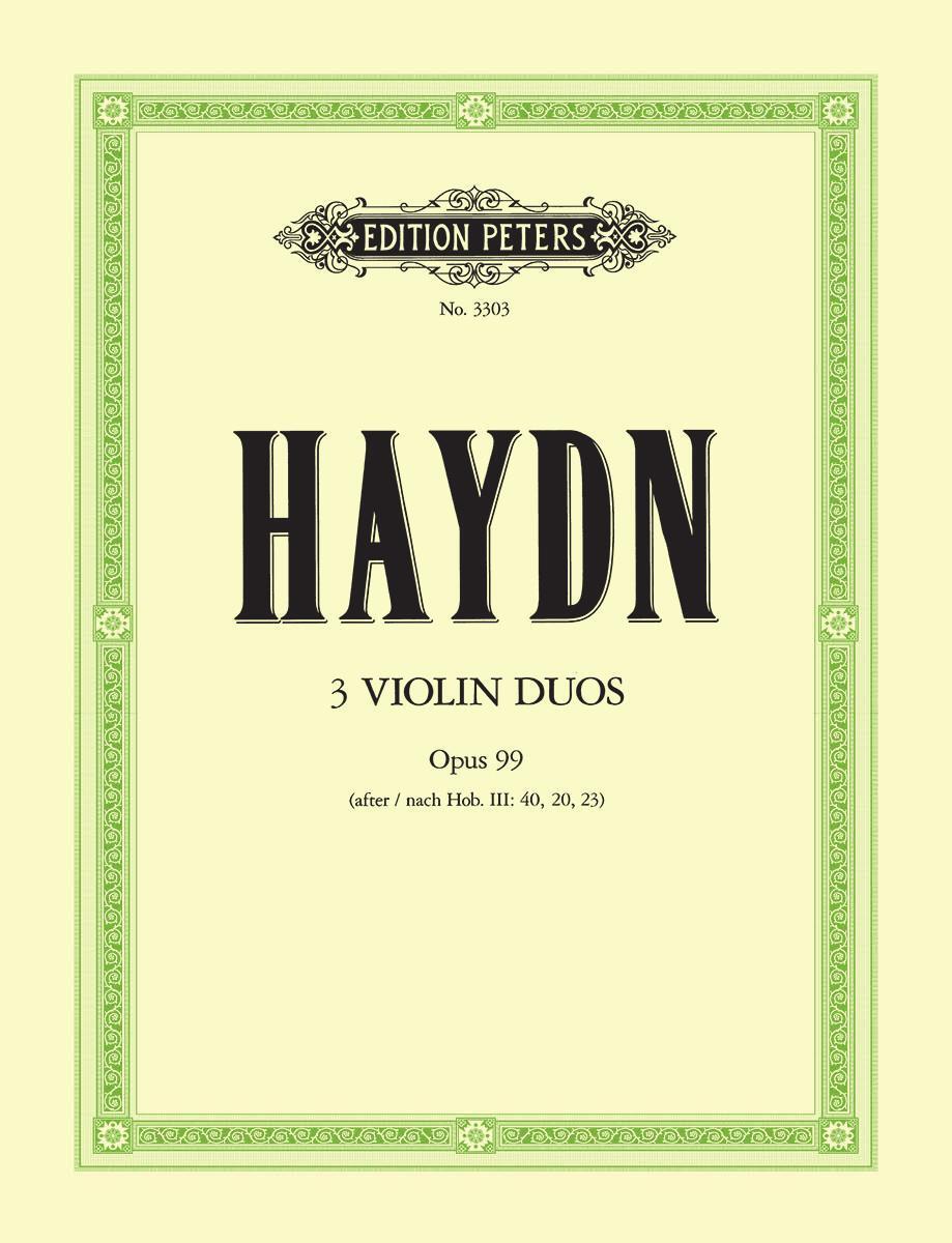 Cover: 9790577083919 | 3 Duos Op. 99 for 2 Violins | Hob. VI: Anh. 1-3 (Set of Parts) | Haydn