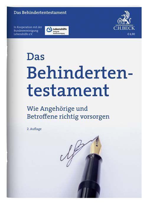 Cover: 9783406784194 | Das Behindertentestament | Julia Roglmeier (u. a.) | Broschüre | 64 S.