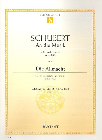 Cover: 9790001087179 | An die Musik-Die Allmacht | Franz Schubert | Buch | Schott Music