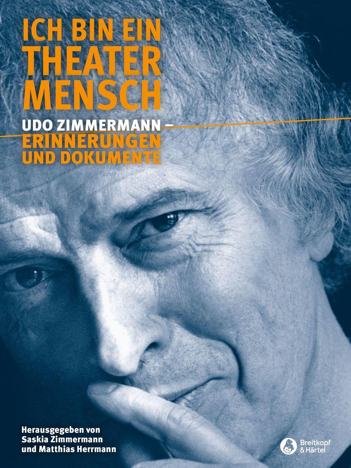 Cover: 9783765105135 | Ich bin ein Theatermensch | Erinnerungen und Dokumente | Zimmermann