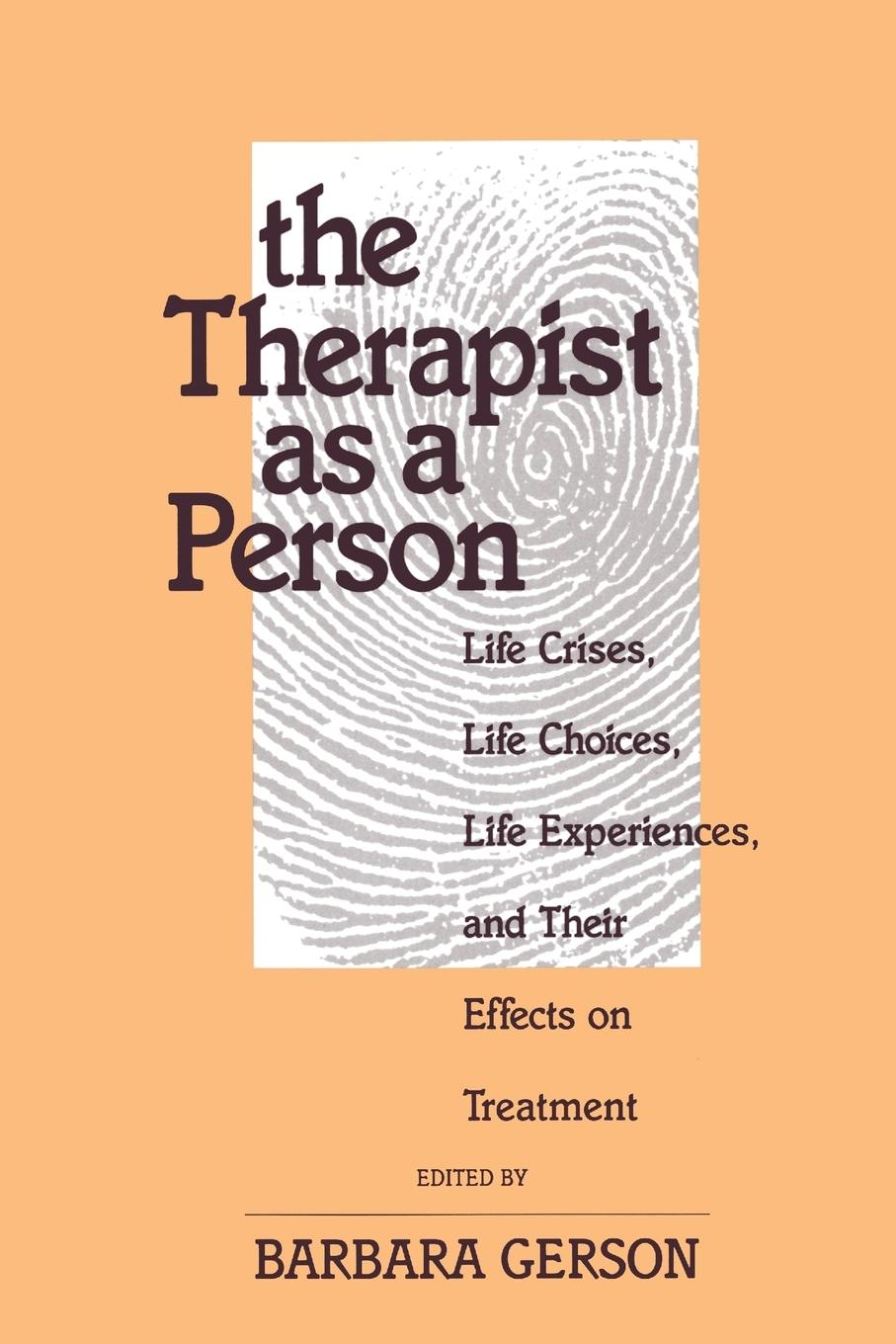 Cover: 9780881633573 | The Therapist as a Person | Barbara Gerson | Taschenbuch | Englisch