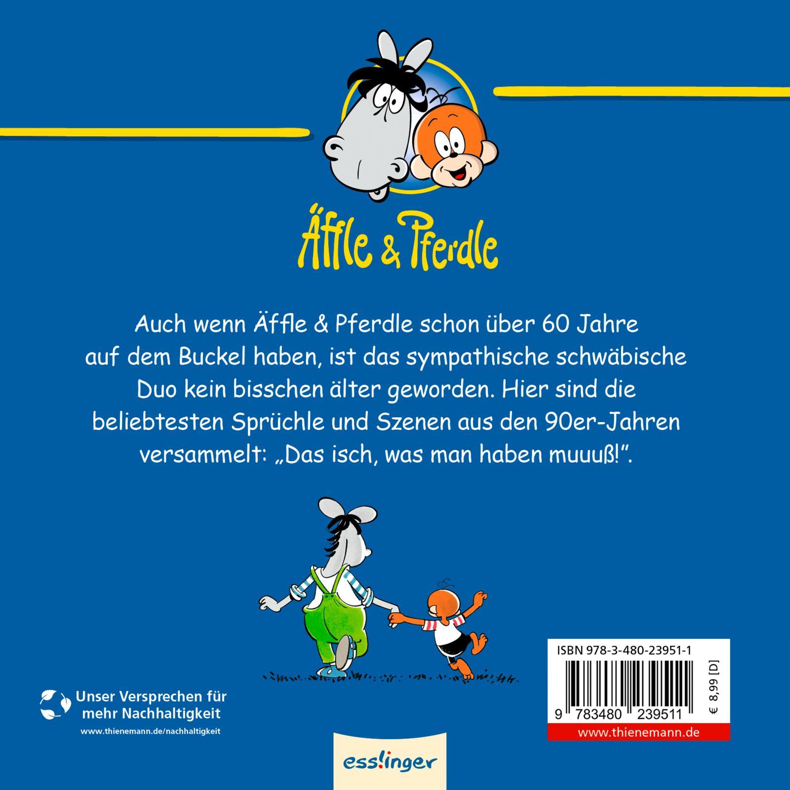 Rückseite: 9783480239511 | Äffle &amp; Pferdle: Ziemlich beschde Freunde | Schwäbische Kult-Comics