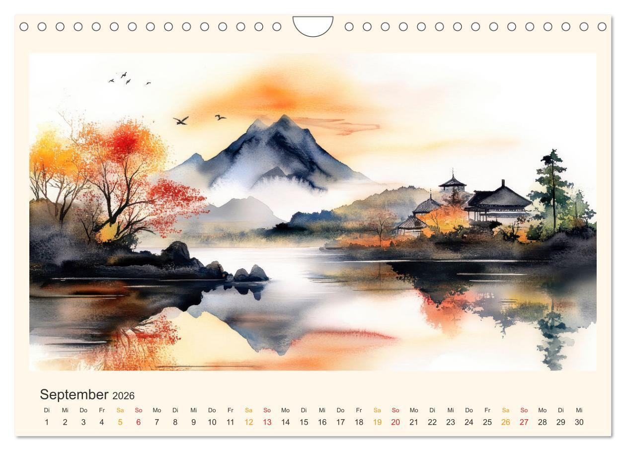 Bild: 9783457251249 | Japan - die Farben der Tradition (Wandkalender 2026 DIN A4 quer),...