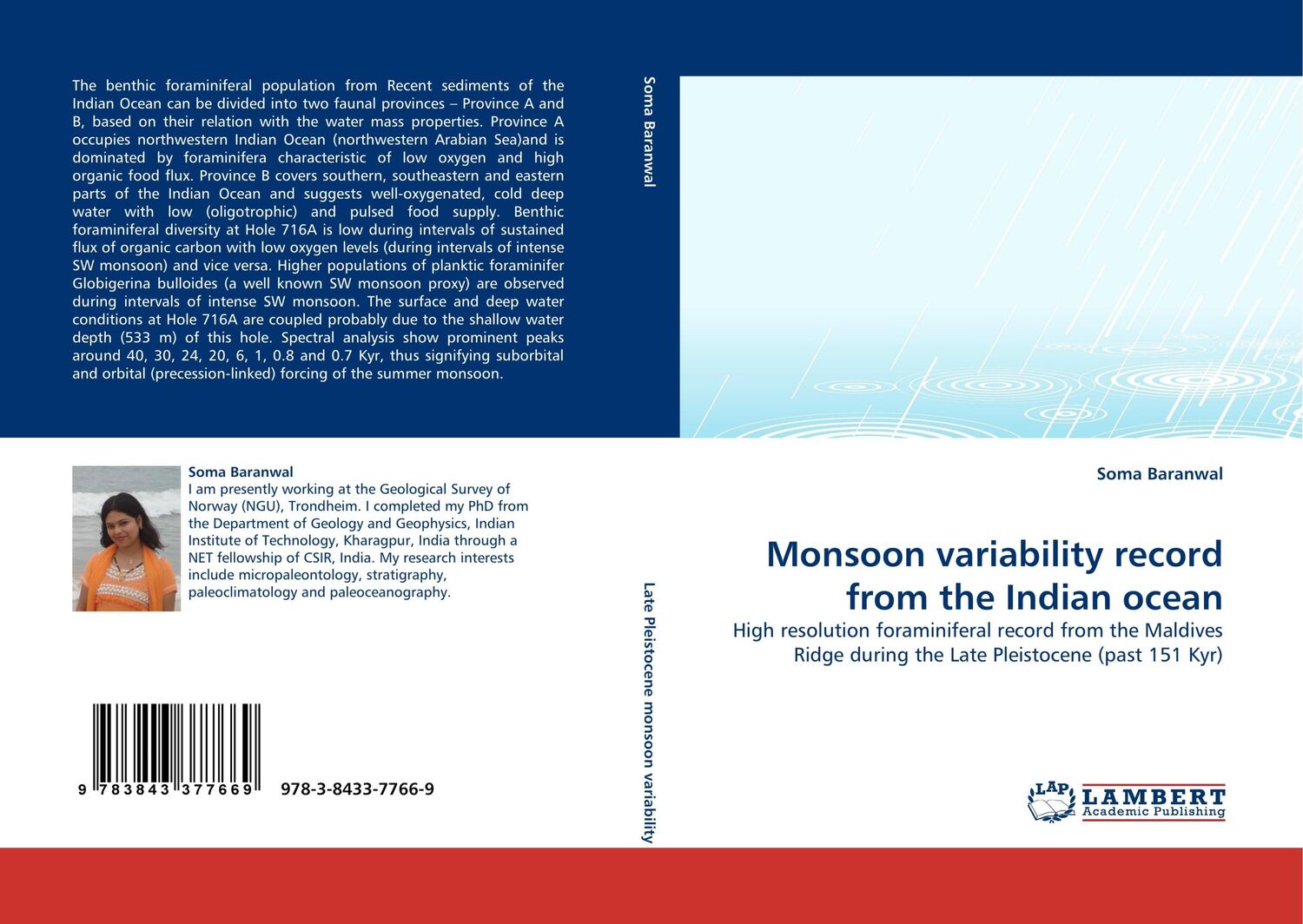 Cover: 9783843377669 | Monsoon variability record from the Indian ocean | Soma Baranwal