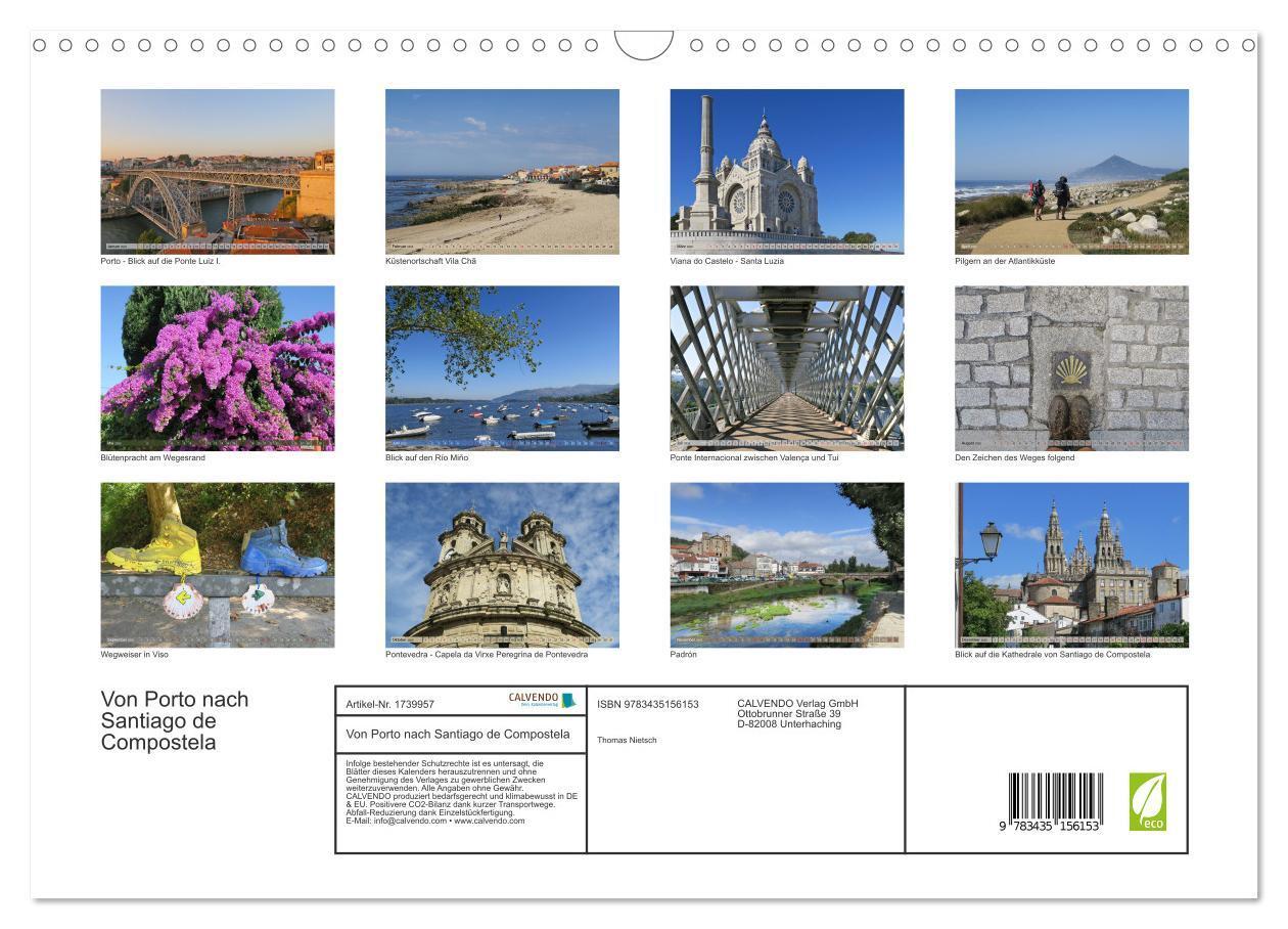 Bild: 9783435156153 | Von Porto nach Santiago de Compostela (Wandkalender 2025 DIN A3...