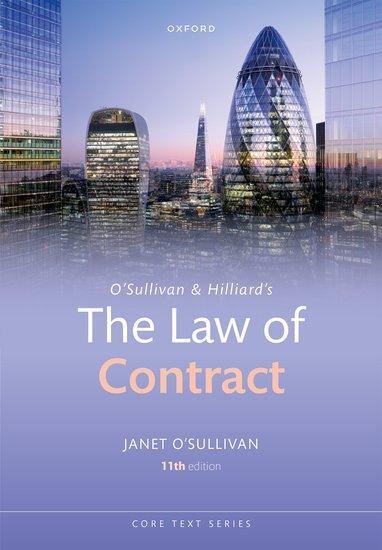 Cover: 9780198897019 | O'Sullivan &amp; Hilliard's The Law of Contract | Janet O'Sullivan | Buch
