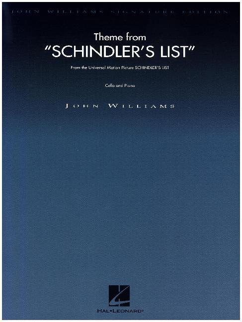 Cover: 888680635015 | Theme from Schindler's List | for Cello and Piano | John Williams