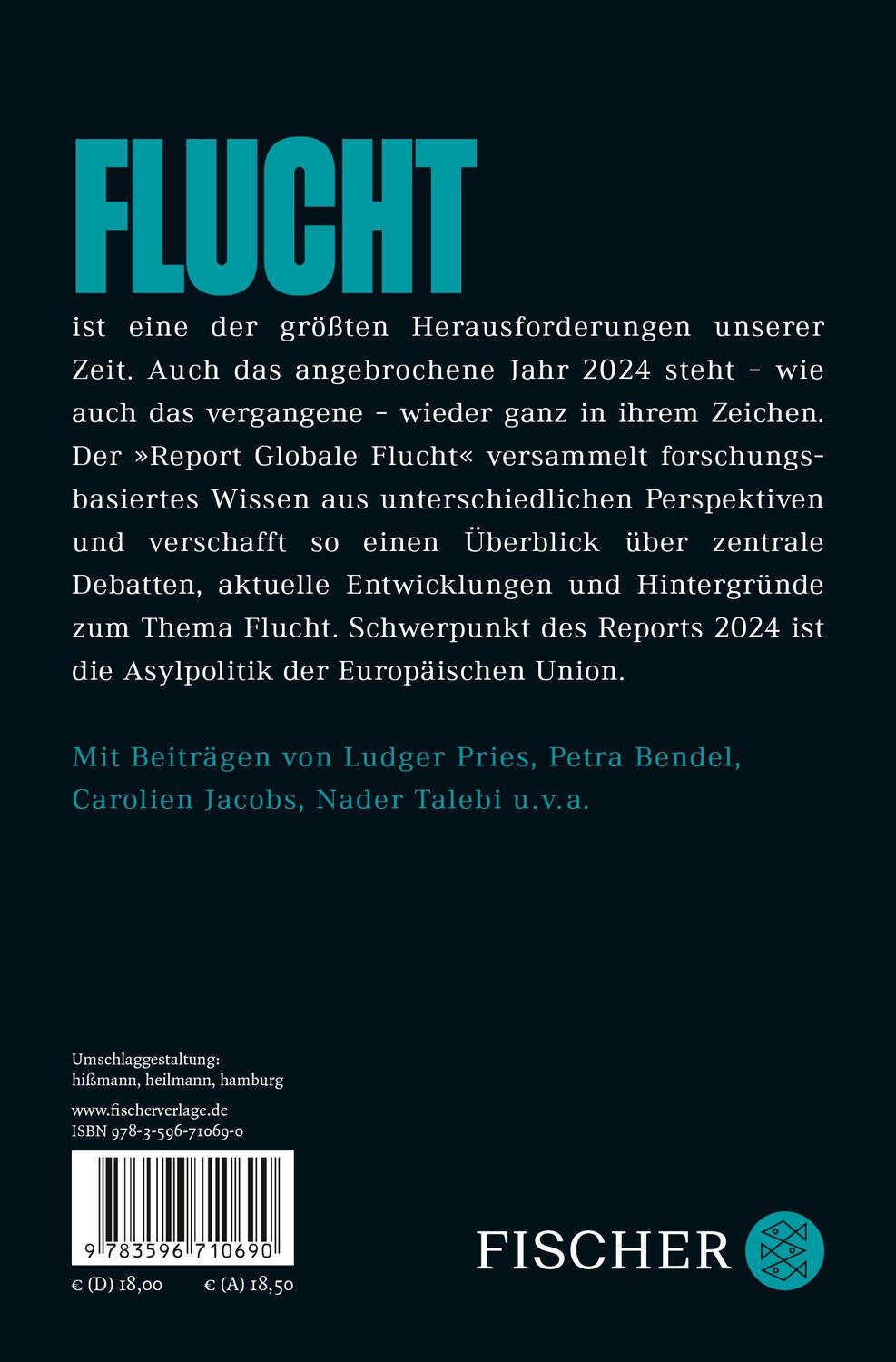 Rückseite: 9783596710690 | Report Globale Flucht 2024 | Jochen Oltmer (u. a.) | Taschenbuch