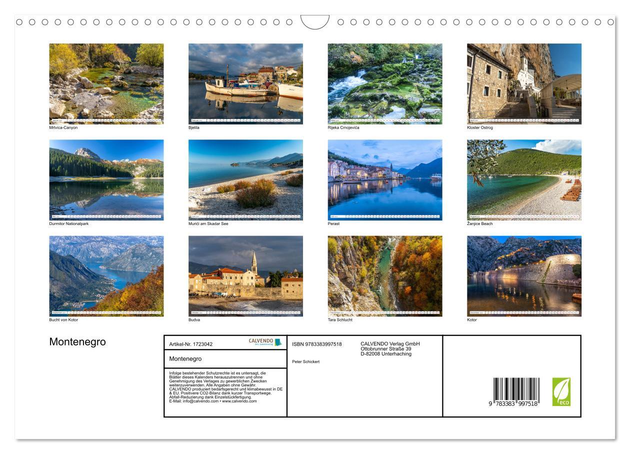 Bild: 9783383997518 | Montenegro (Wandkalender 2025 DIN A3 quer), CALVENDO Monatskalender