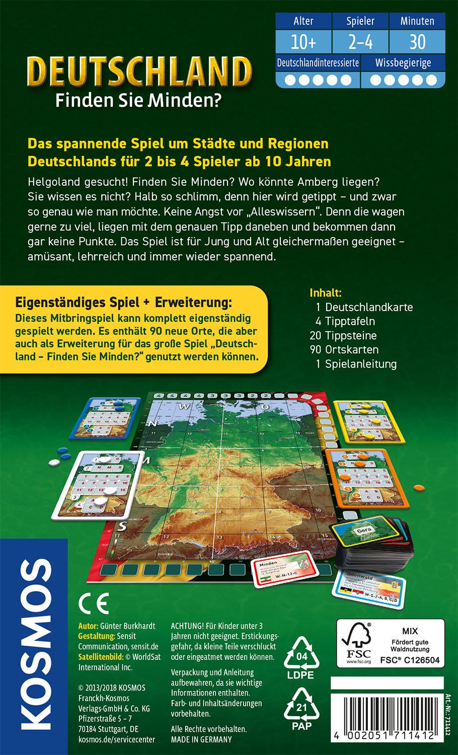 Bild: 4002051711412 | Deutschland - Finden Sie Minden? | Günter Burkhardt | Spiel | Spiel