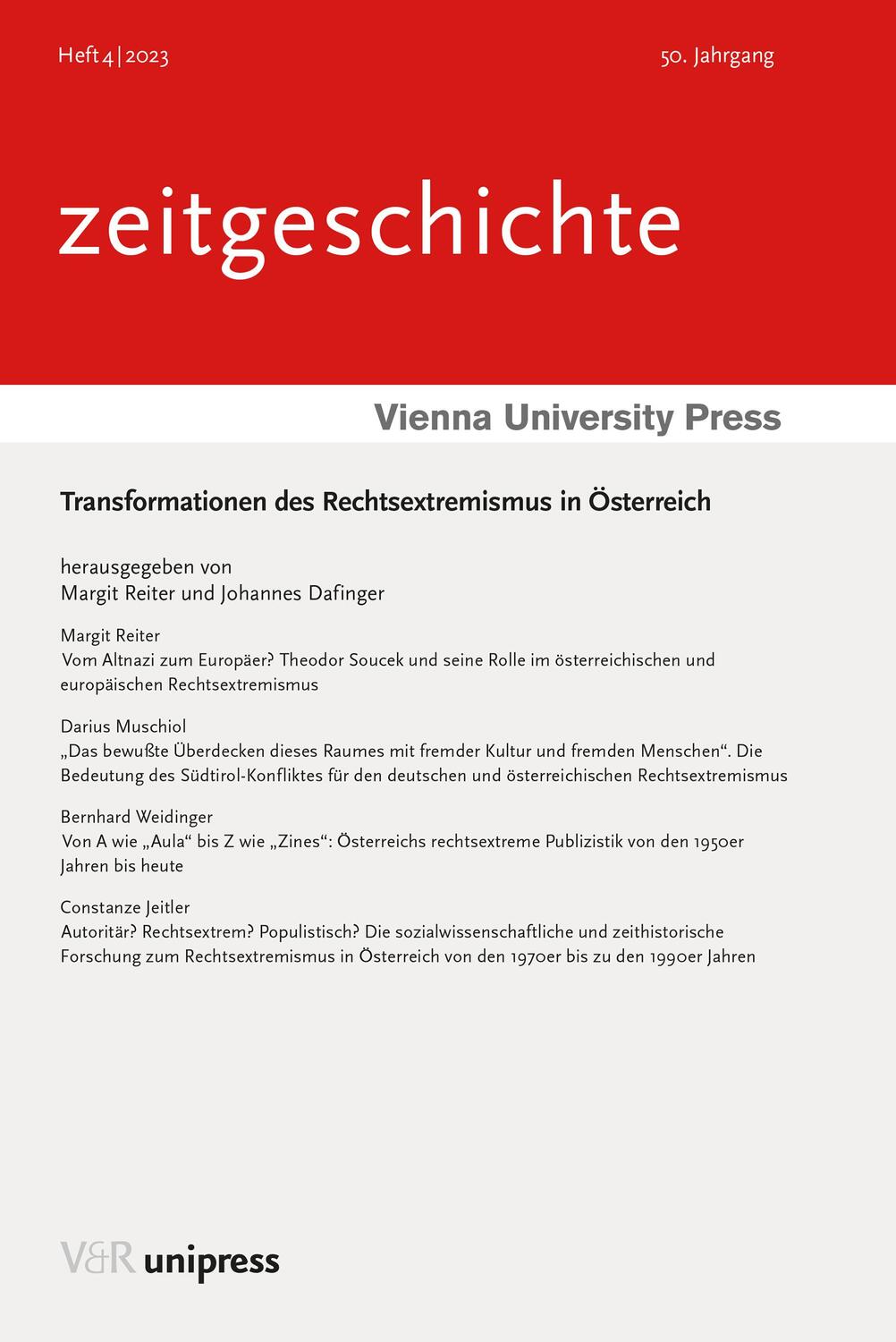 Cover: 9783847115694 | Transformationen des Rechtsextremismus in Österreich | Reiter (u. a.)