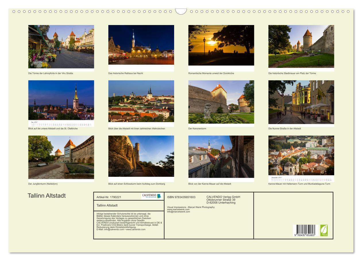 Bild: 9783435651603 | Tallinn Altstadt (Wandkalender 2025 DIN A2 quer), CALVENDO...