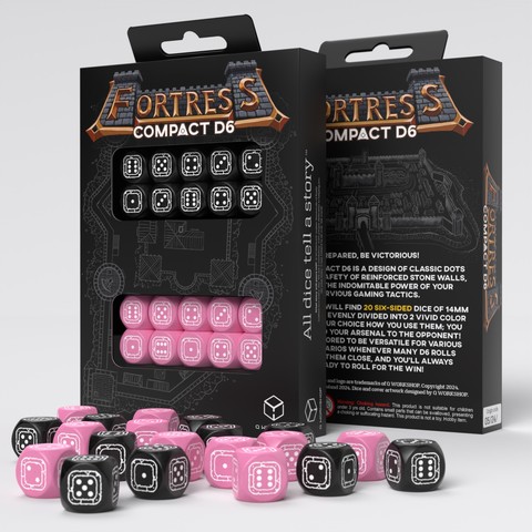 Cover: 5907699497416 | Fortress Compact D6: Black&amp;Pink | Q-workshop | EAN 5907699497416