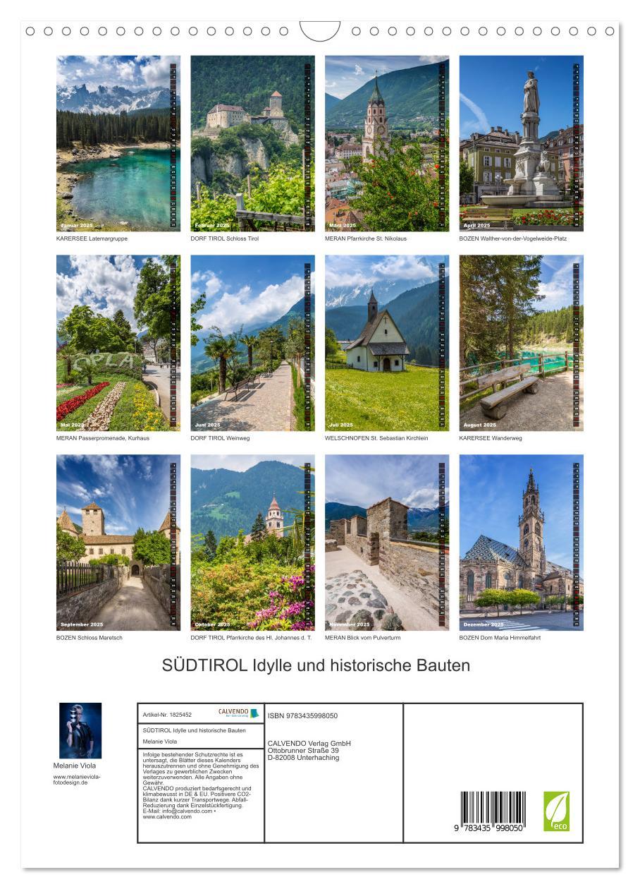 Bild: 9783435998050 | SÜDTIROL Idylle und historische Bauten (Wandkalender 2025 DIN A3...